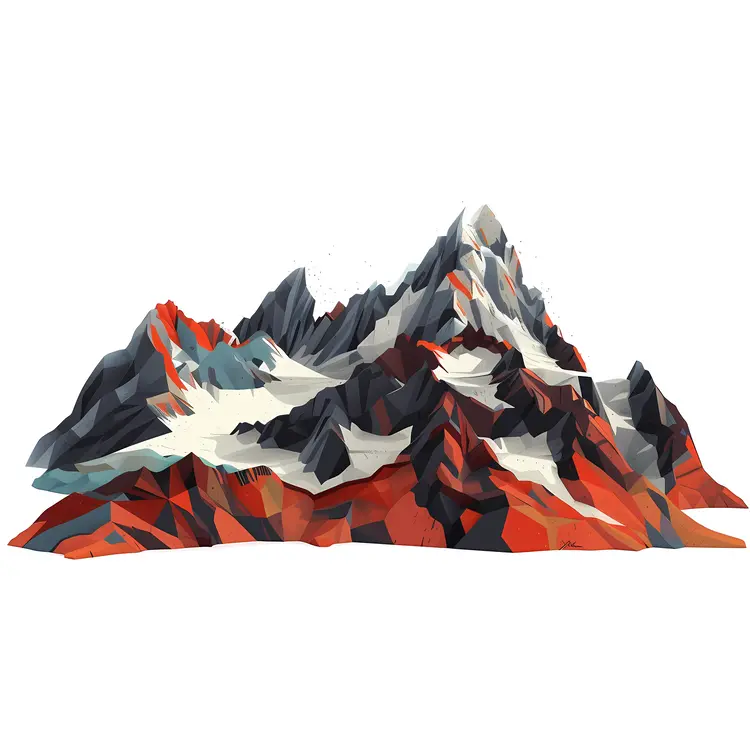 Vibrant Abstract Mountain Peaks