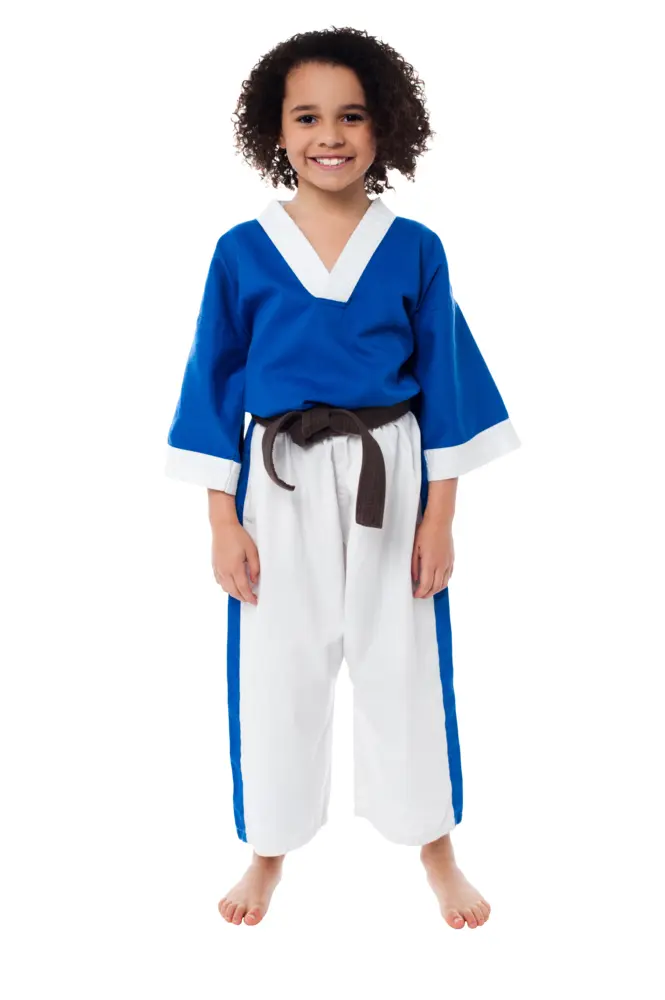 Karate Kid in Blue Uniform