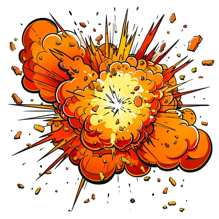 火焰爆炸插画