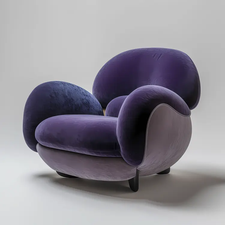 Purple Plush Armchair