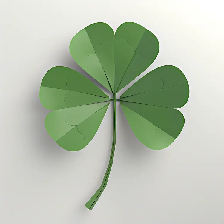 Green Paper Clover for St. Patrick's Day
