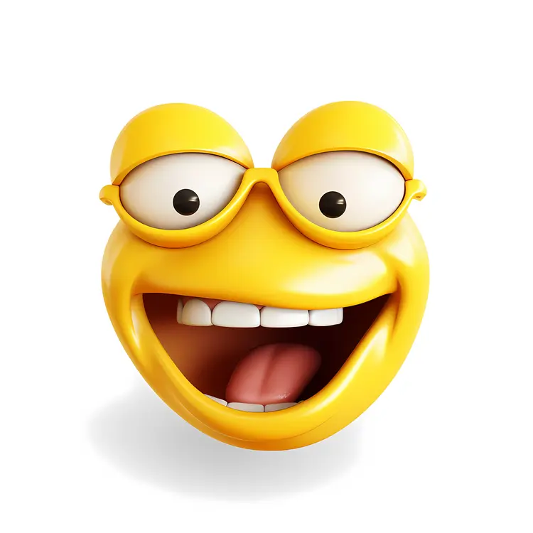 Happy Emoji with Glasses