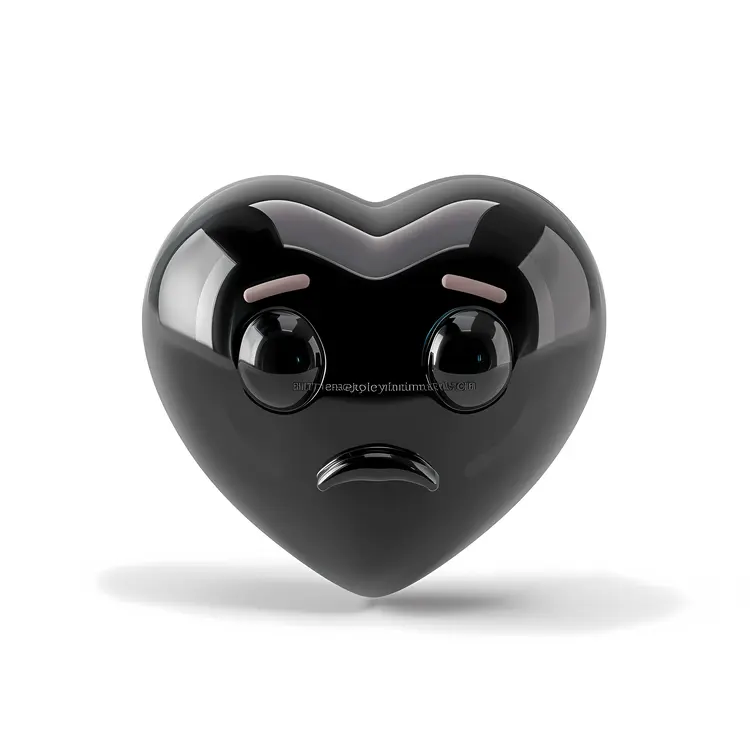 Sad Black Heart Emoji