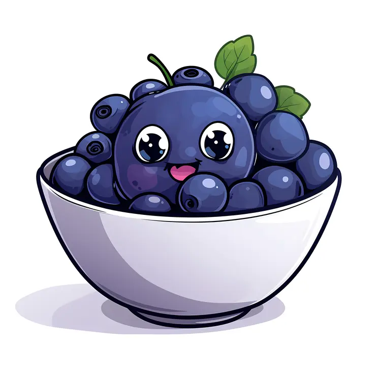 Cute Blueberries in a Bowl