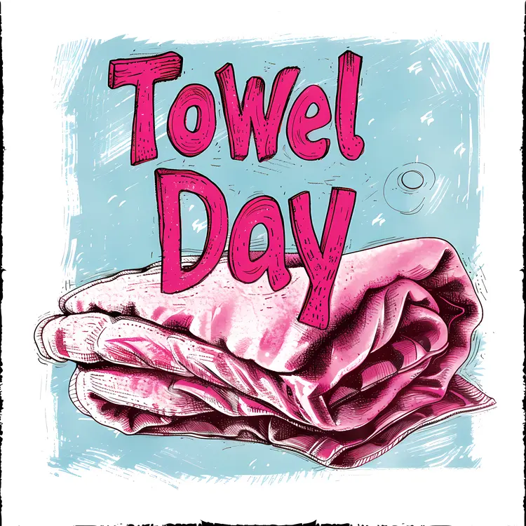Pink Towel for Towel Day