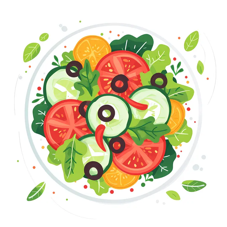 Vegetable Salad Illustration