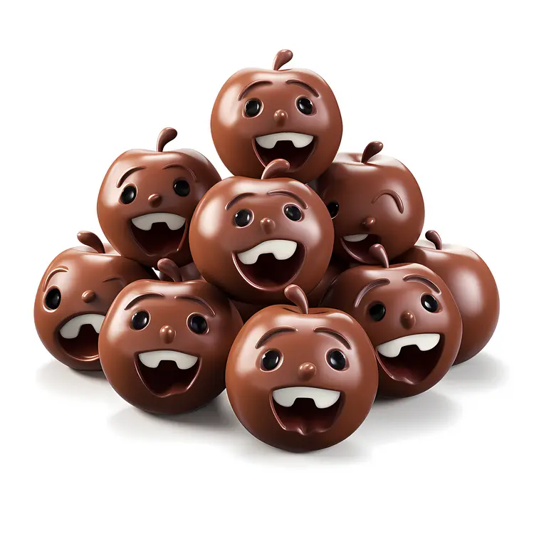 Pile of Happy Chocolate Balls