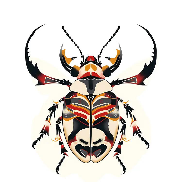 Colorful Beetle with Intricate Patterns