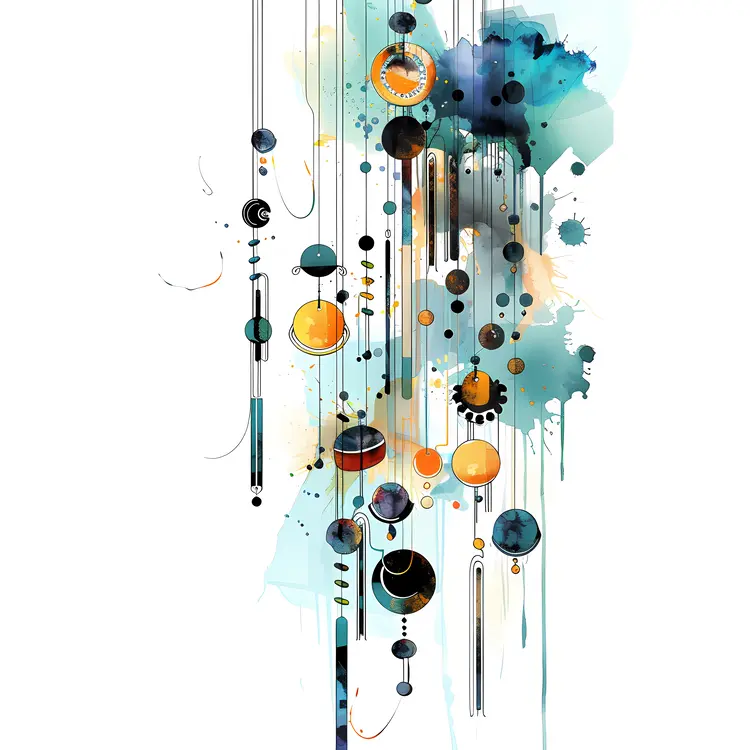 Abstract Hanging Wind Chimes