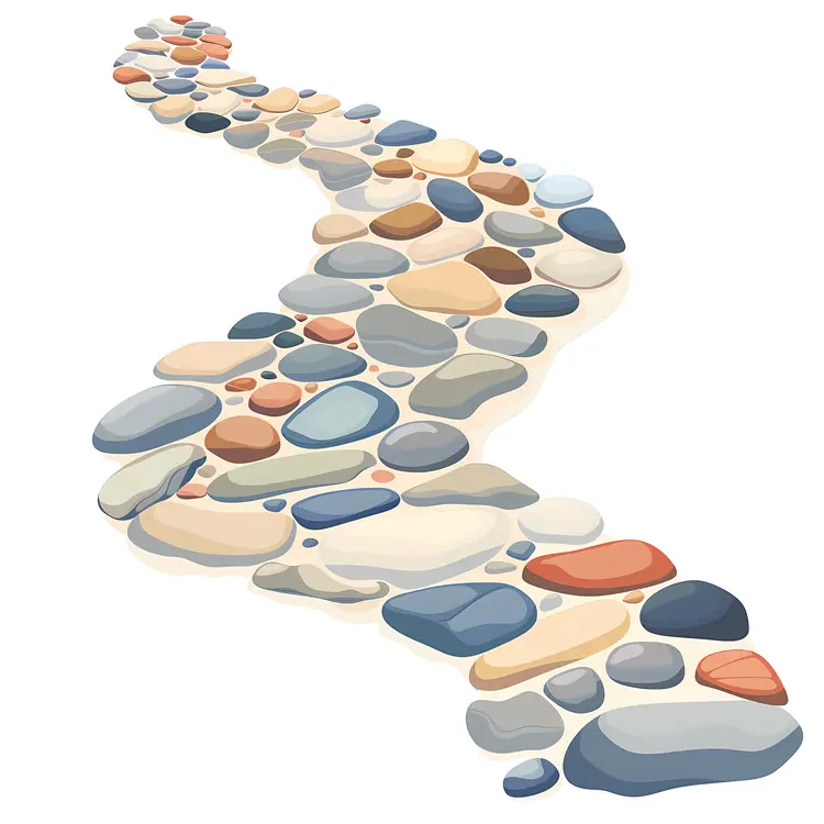 Curved Stone Path in Garden