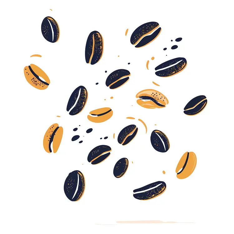 Black Roasted Coffee Beans