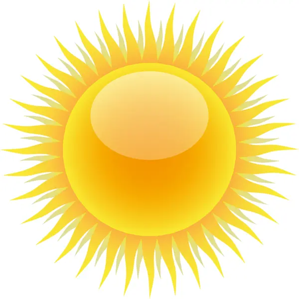 Bright Yellow Sun Illustration