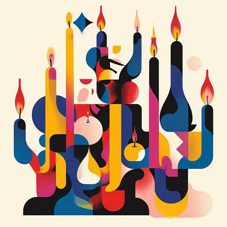 Abstract Colorful Candles