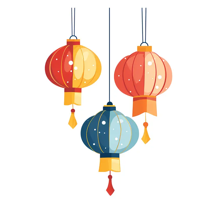 Colorful Lanterns for Chinese New Year