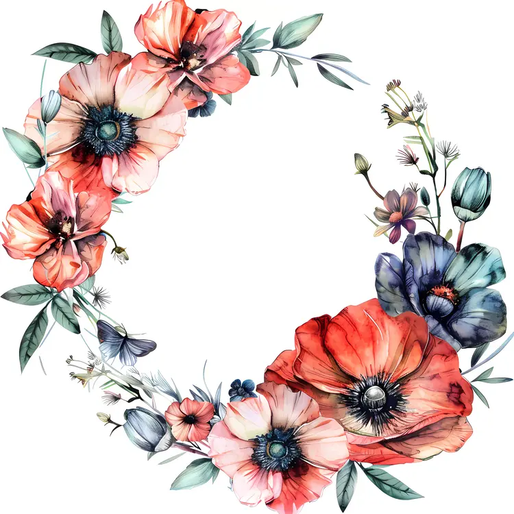 Colorful Floral Wreath