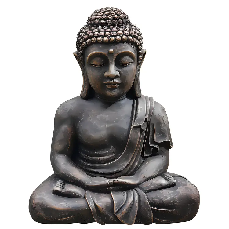 Bronze Buddha Statue in Meditation