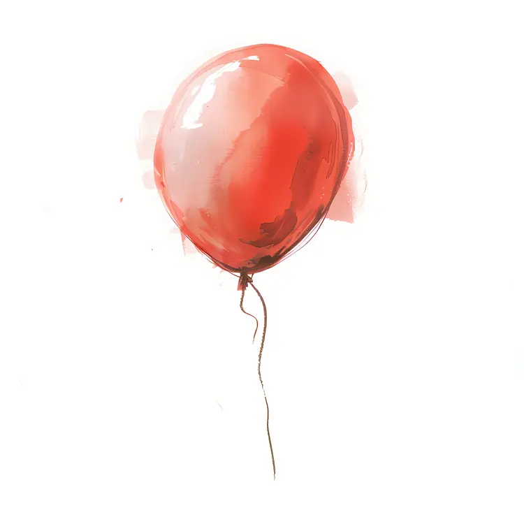 Red Balloon with String