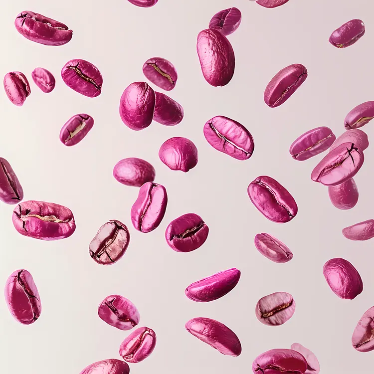Pink Roasted Coffee Beans