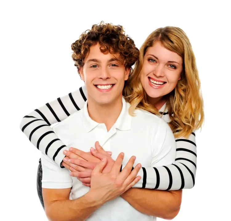 Happy Hugging Couple