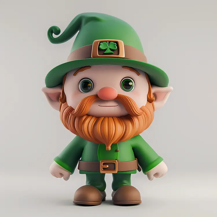 Bearded man in green outfit for St. Patrick's Day