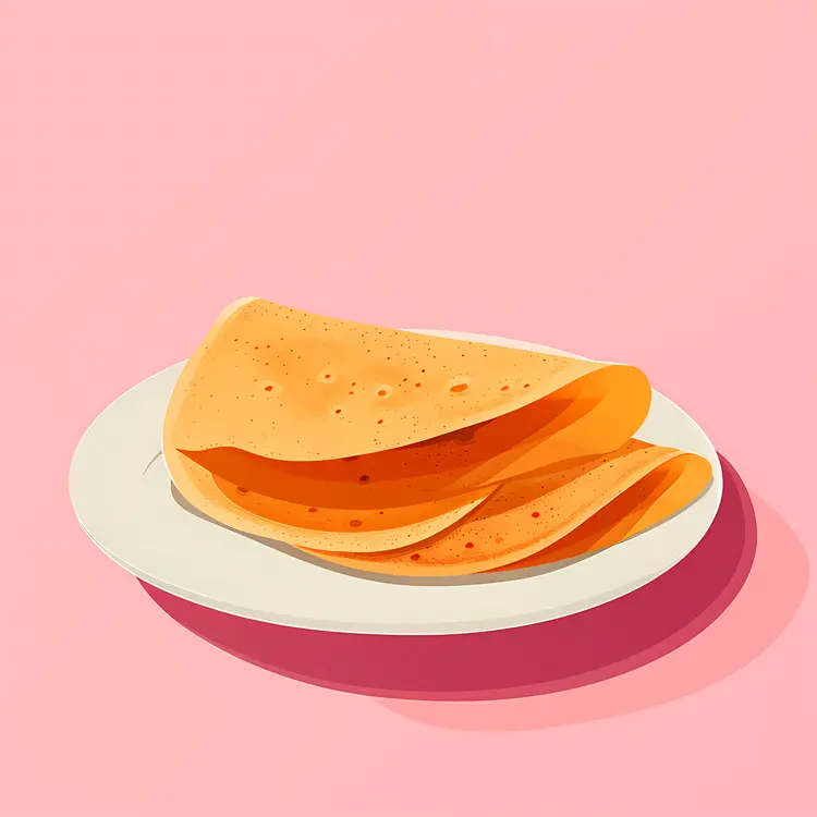 Plain Crepe on Plate
