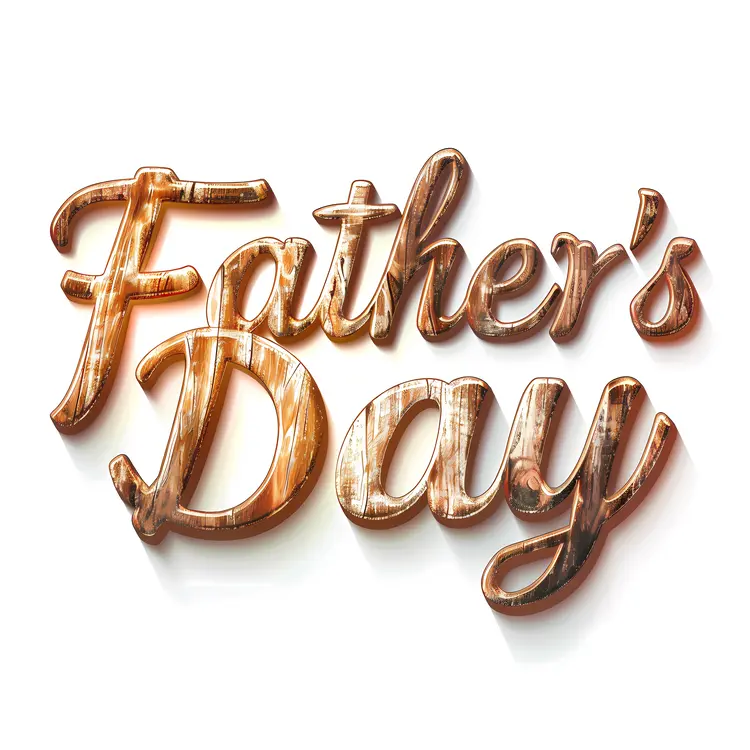 Wooden Father's Day Text