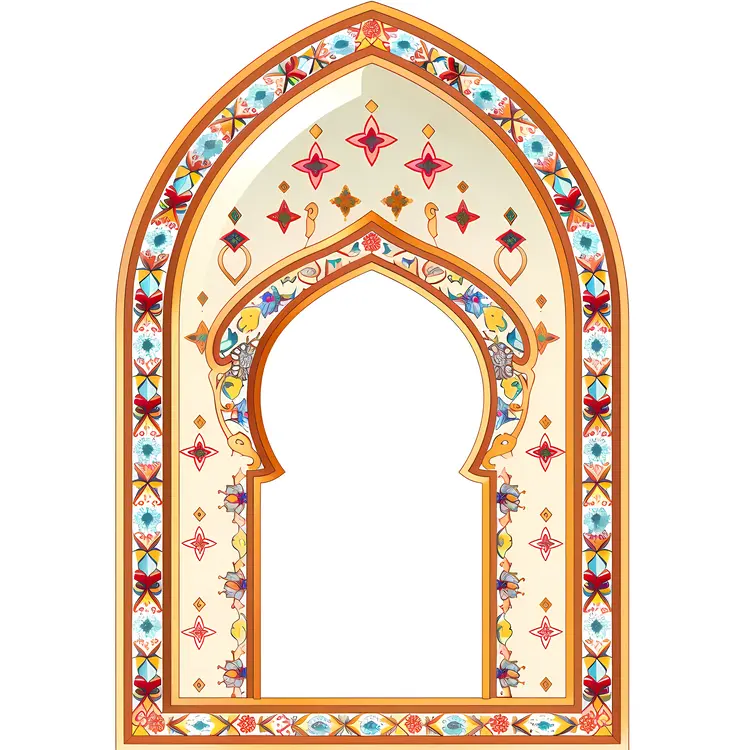 Traditional Decorative Arch with Floral Designs