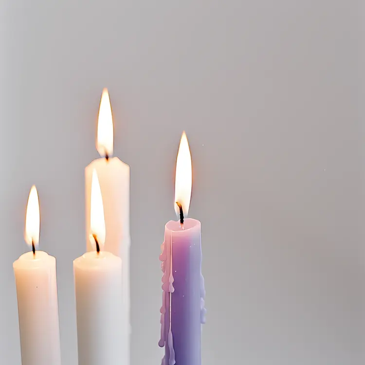 White and Purple Candles