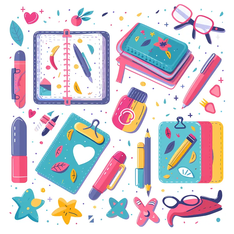 Cute Stationery and Notebook Doodles