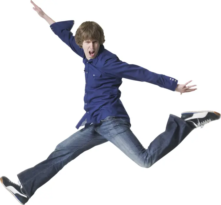Dynamic Dancer in Mid-Jump
