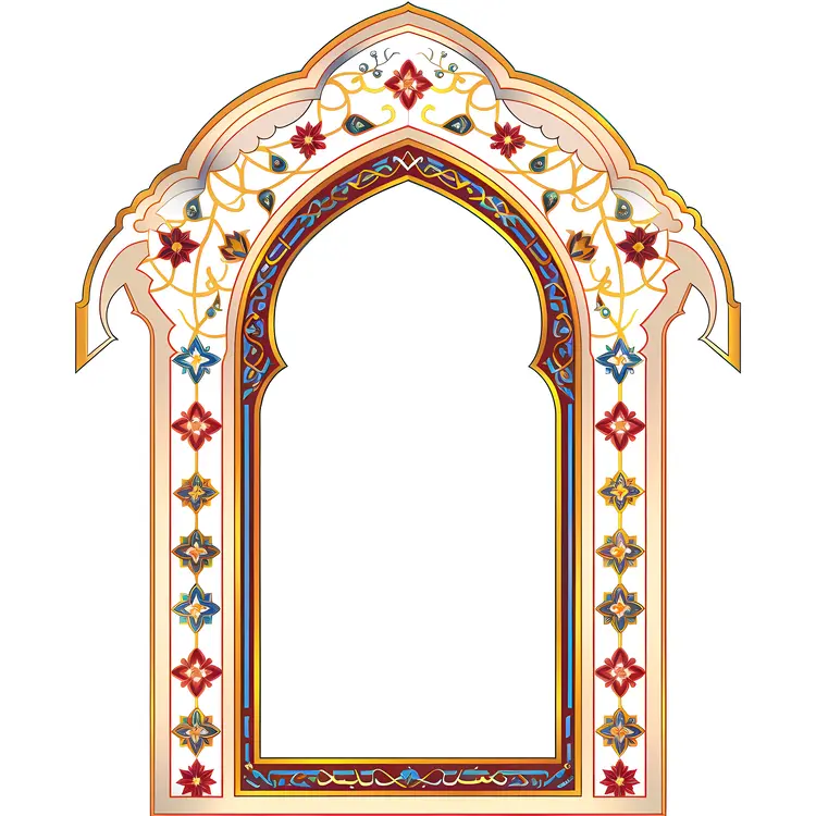 Intricate Decorative Arch with Colorful Patterns