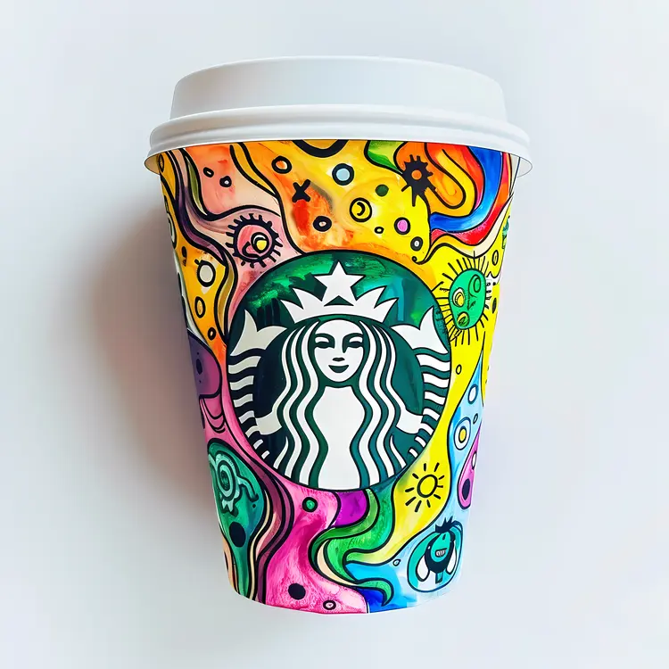 Colorful Artistic Starbucks Cup