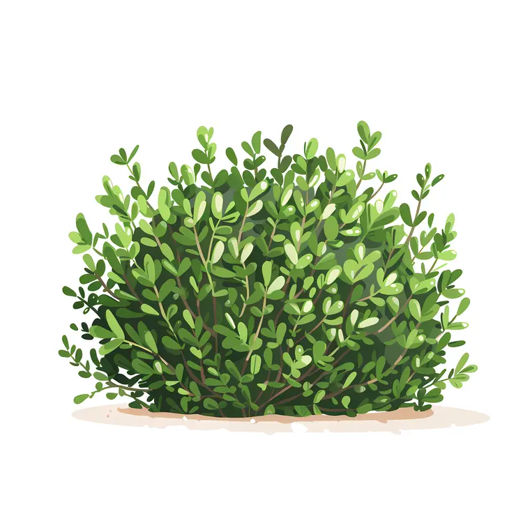 Green Bush with Dense Leaves