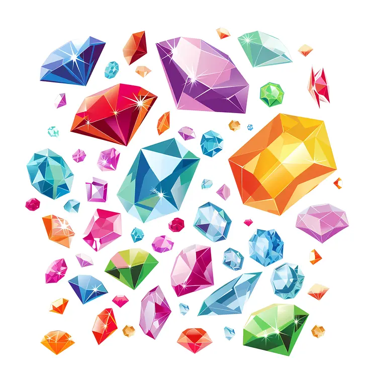 Colorful Gems and Jewels