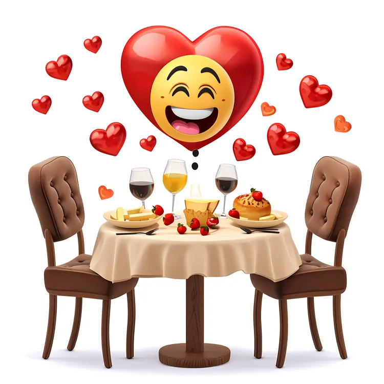 Romantic Dinner Table with Heart Balloon