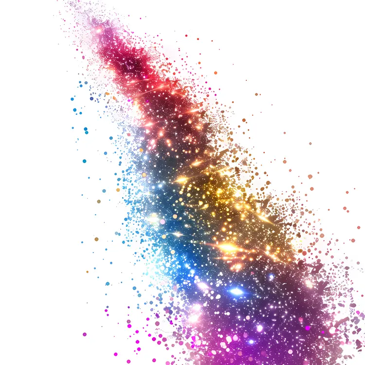 Colorful Glitter in Abstract Art