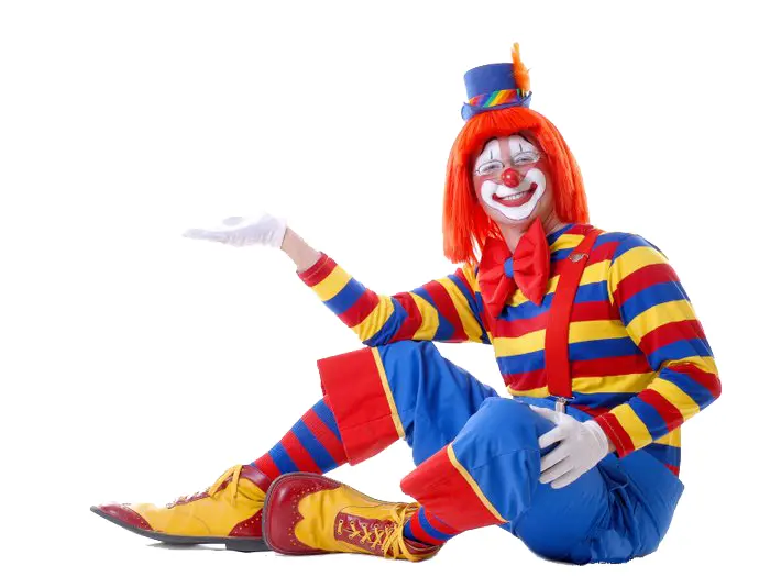 Colorful Clown Sitting