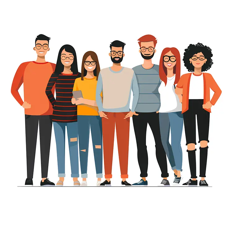 Group of People Standing Together