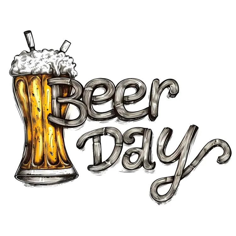 Beer Day Celebration with a Glass of Beer