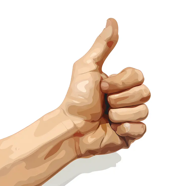 Thumbs Up Hand Gesture Illustration