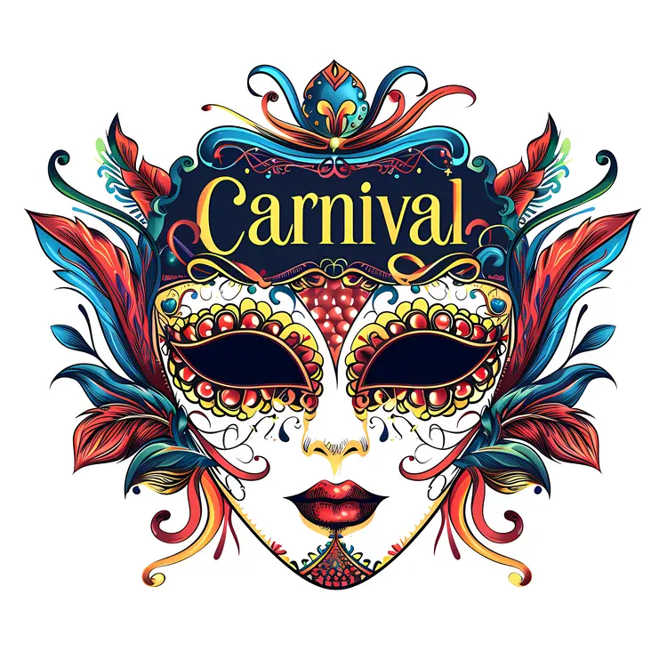 Elegant Carnival Mask with Feathers