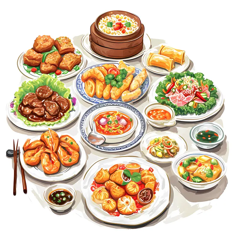 Variety of Chinese Dishes