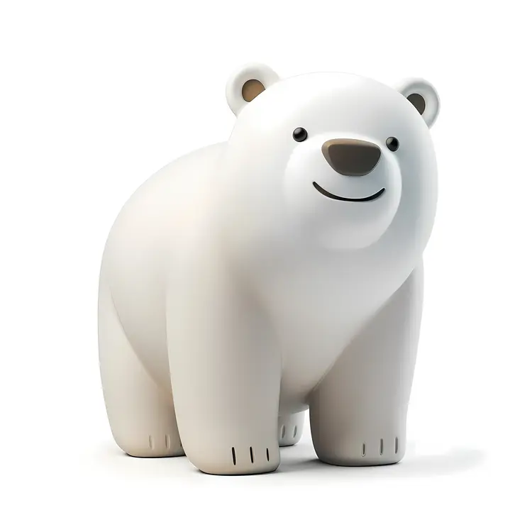 Cute White Bear Cartoon