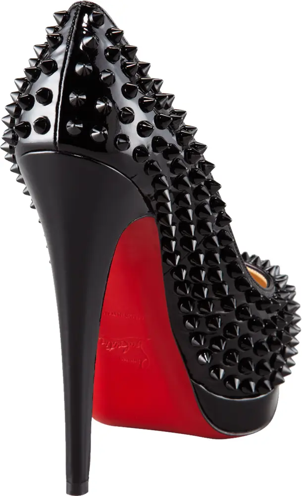 Black Spiked High Heel Shoe