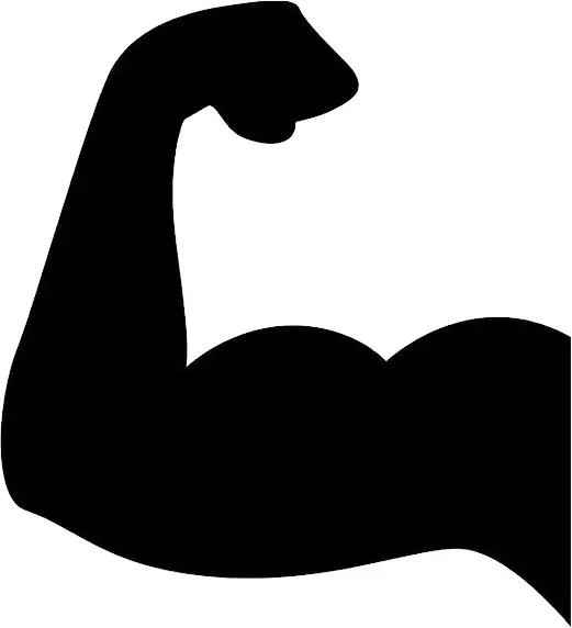 Black Flexed Arm Silhouette