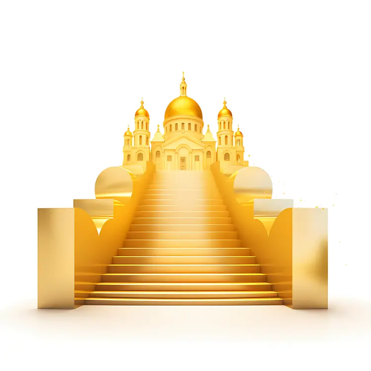 Golden Stairs Leading to a Palace