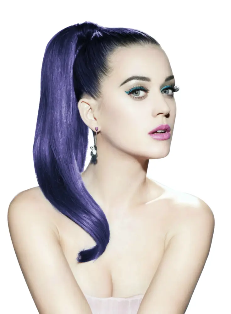 Woman with Purple Hair and Makeup