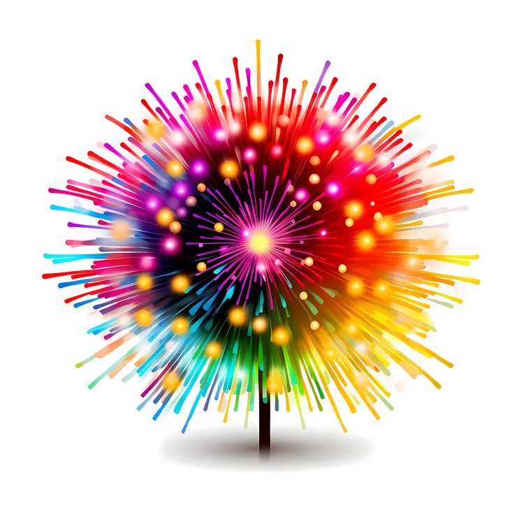 Colorful Firework Explosion