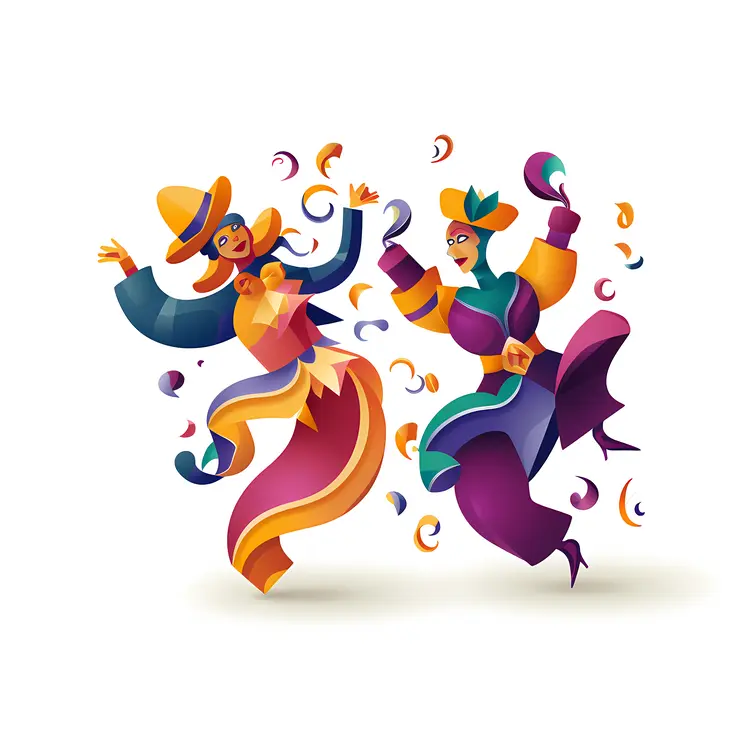 Colorful Dancing Figures
