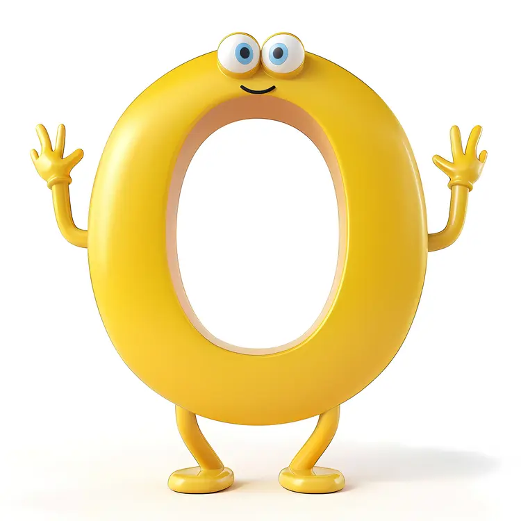 Cute Cartoon Letter O